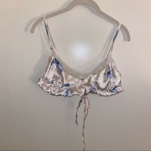 NWOT danielle guizio satin bra top